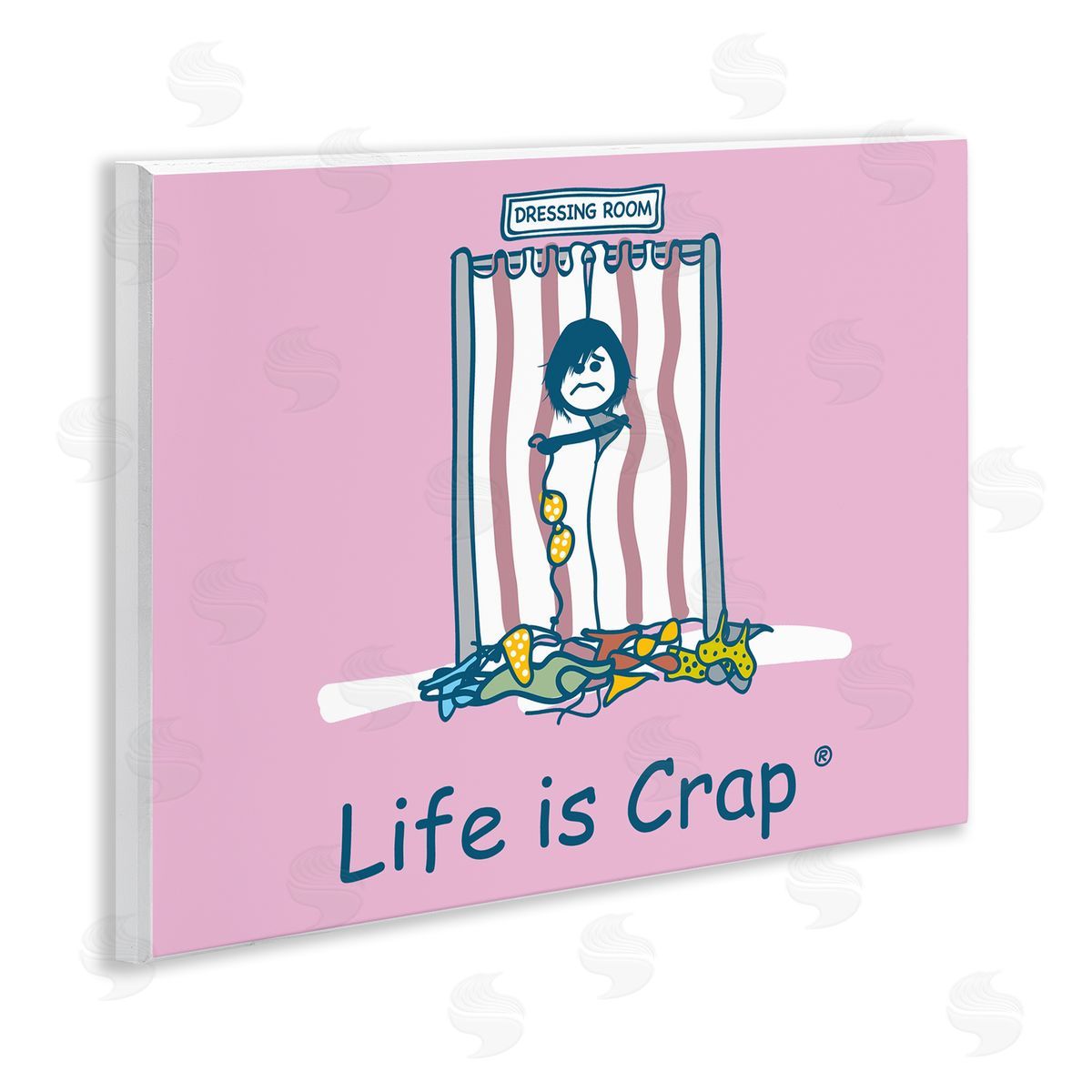 LIC Swimsuit Dressing Room Wooden Wall Plaque Art Print