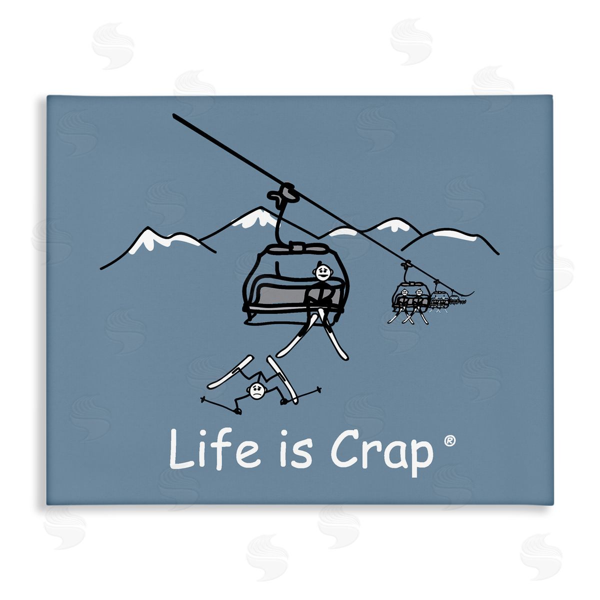LIC Falling Ski Lift Canvas Wall Art Print