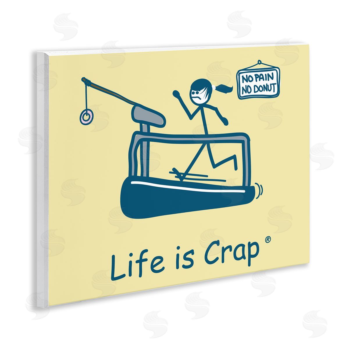 LIC No Pain or Donut Wooden Wall Plaque Art Print