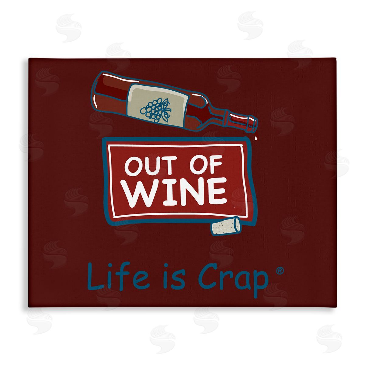 LIC Out Of Wine Bottle Canvas Wall Art Print