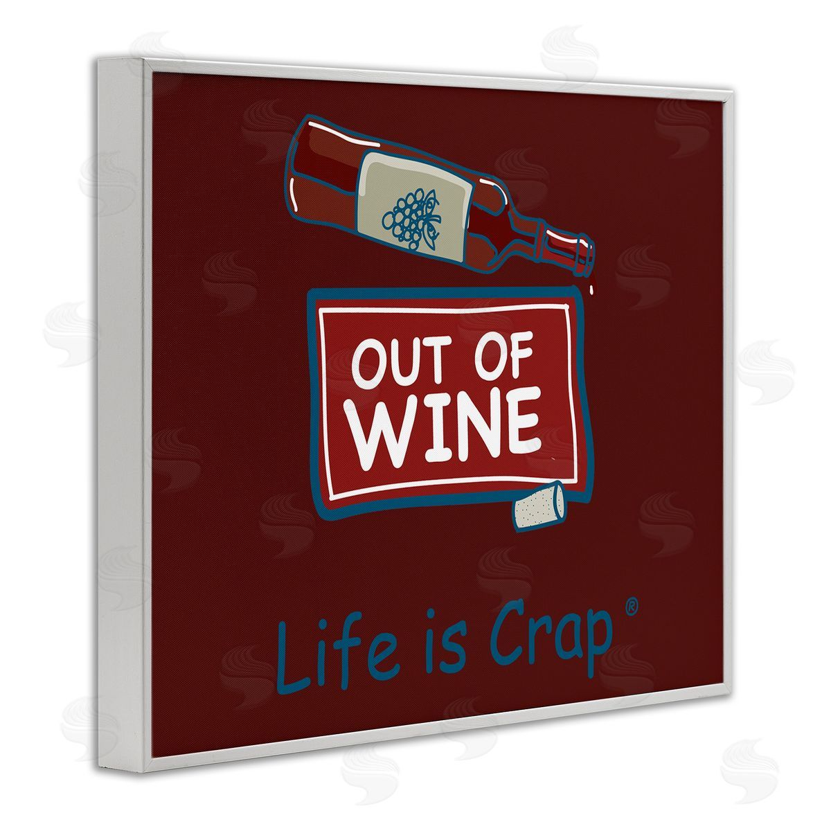 LIC Out Of Wine Bottle White Framed Giclee Wall Art Print