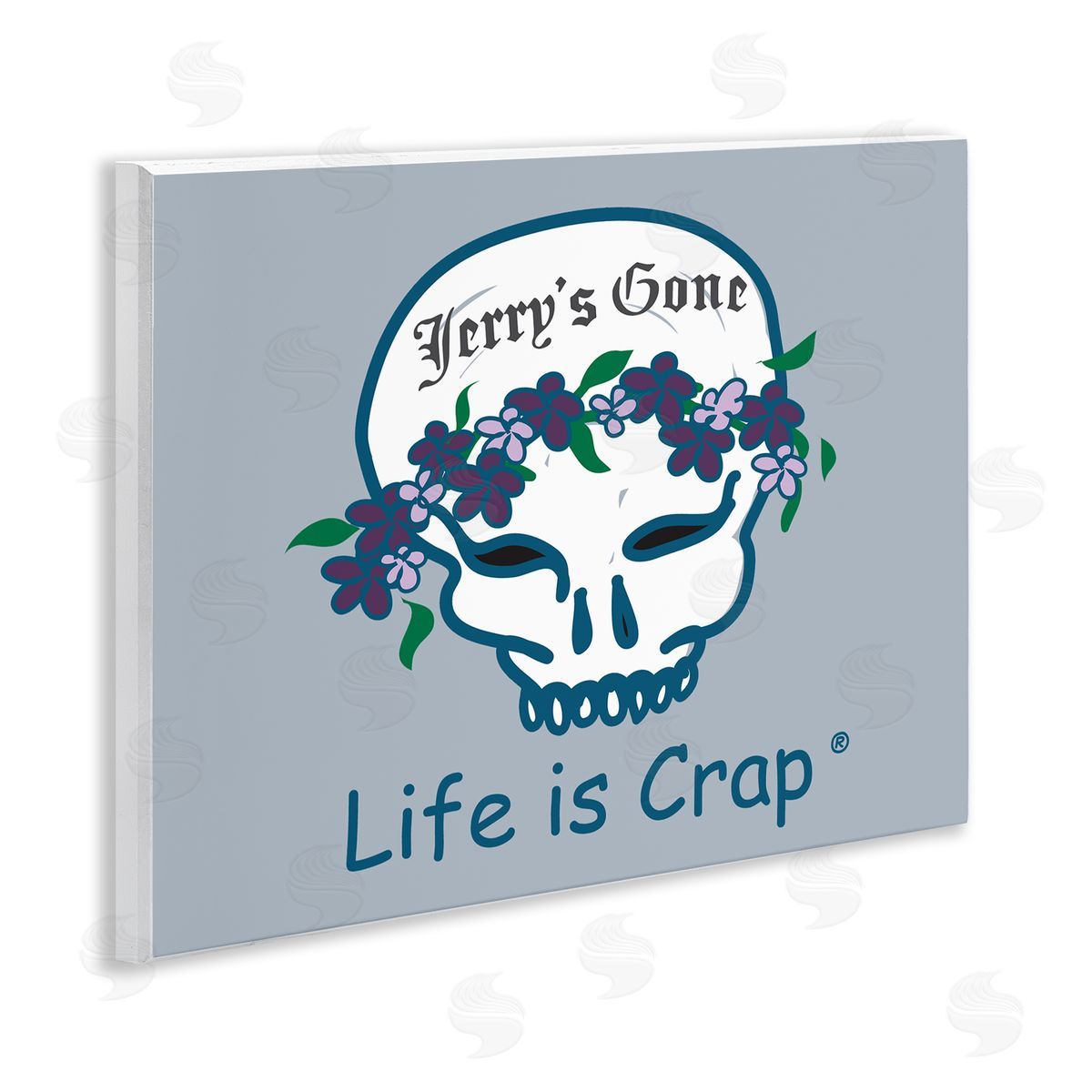 LIC Jerry's Gone Skull Wooden Wall Plaque Art Print
