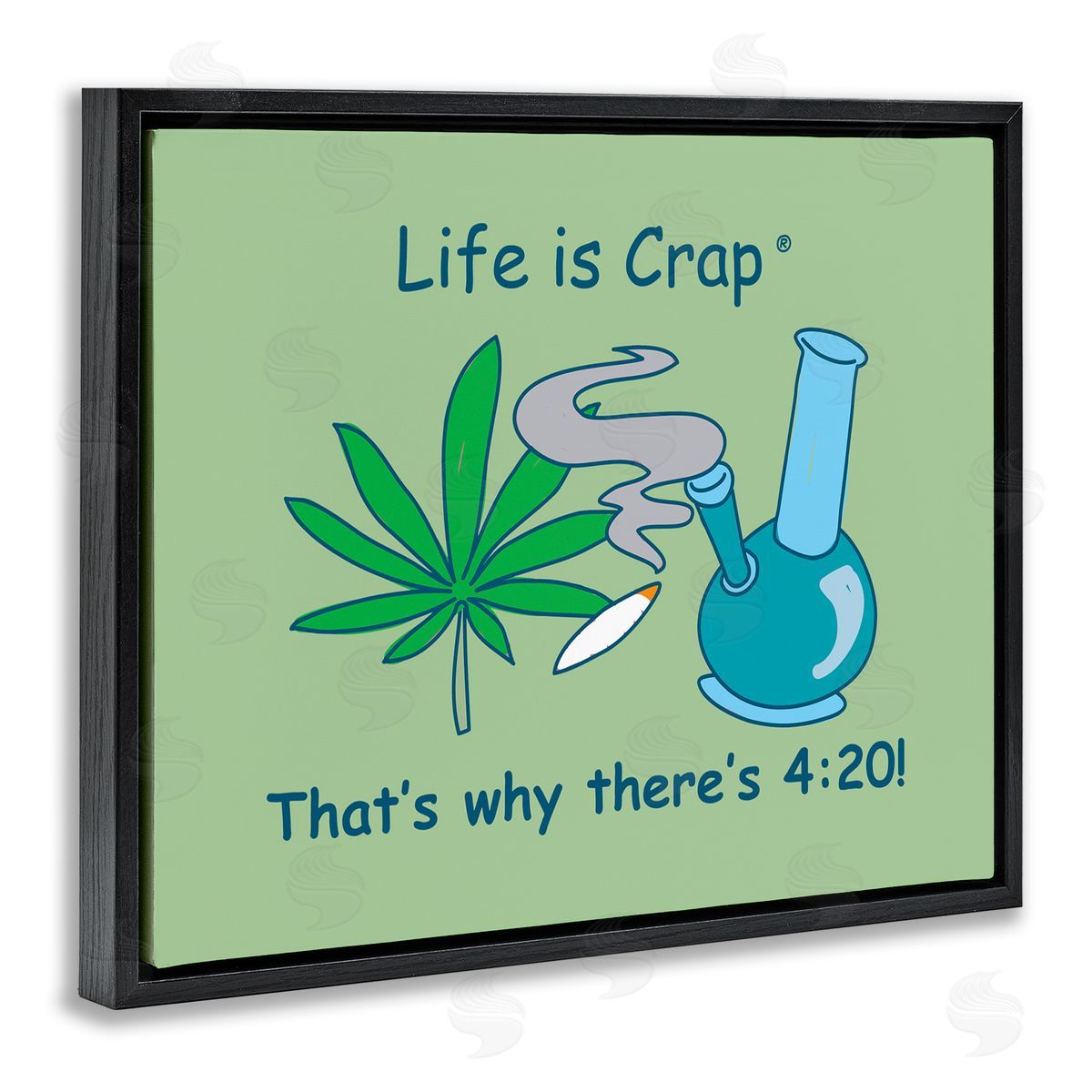 LIC Funny That's Why 420 Black Floating Frame Canvas Wall Art Print