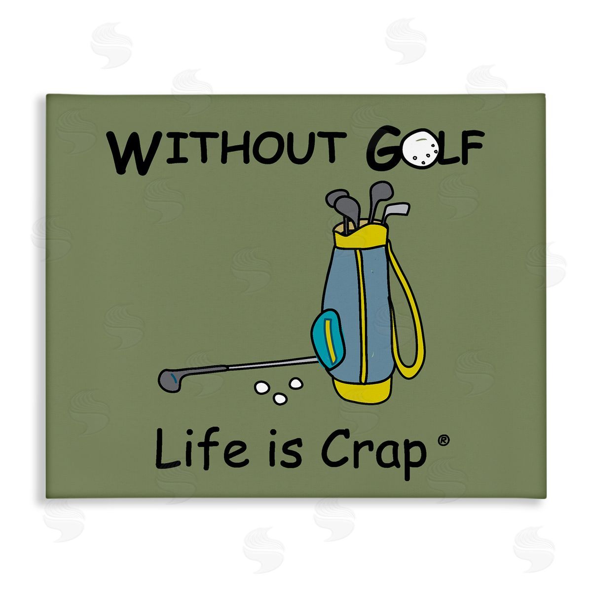 LIC Life Crap Without Golf Canvas Wall Art Print