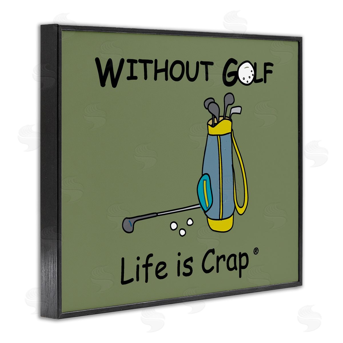 LIC Life Crap Without Golf Black Framed Giclee Wall Art Print
