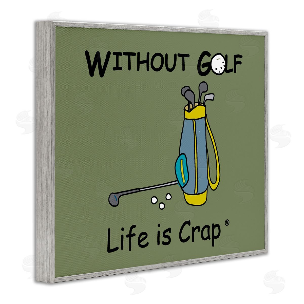 LIC Life Crap Without Golf Gray Framed Giclee Wall Art Print