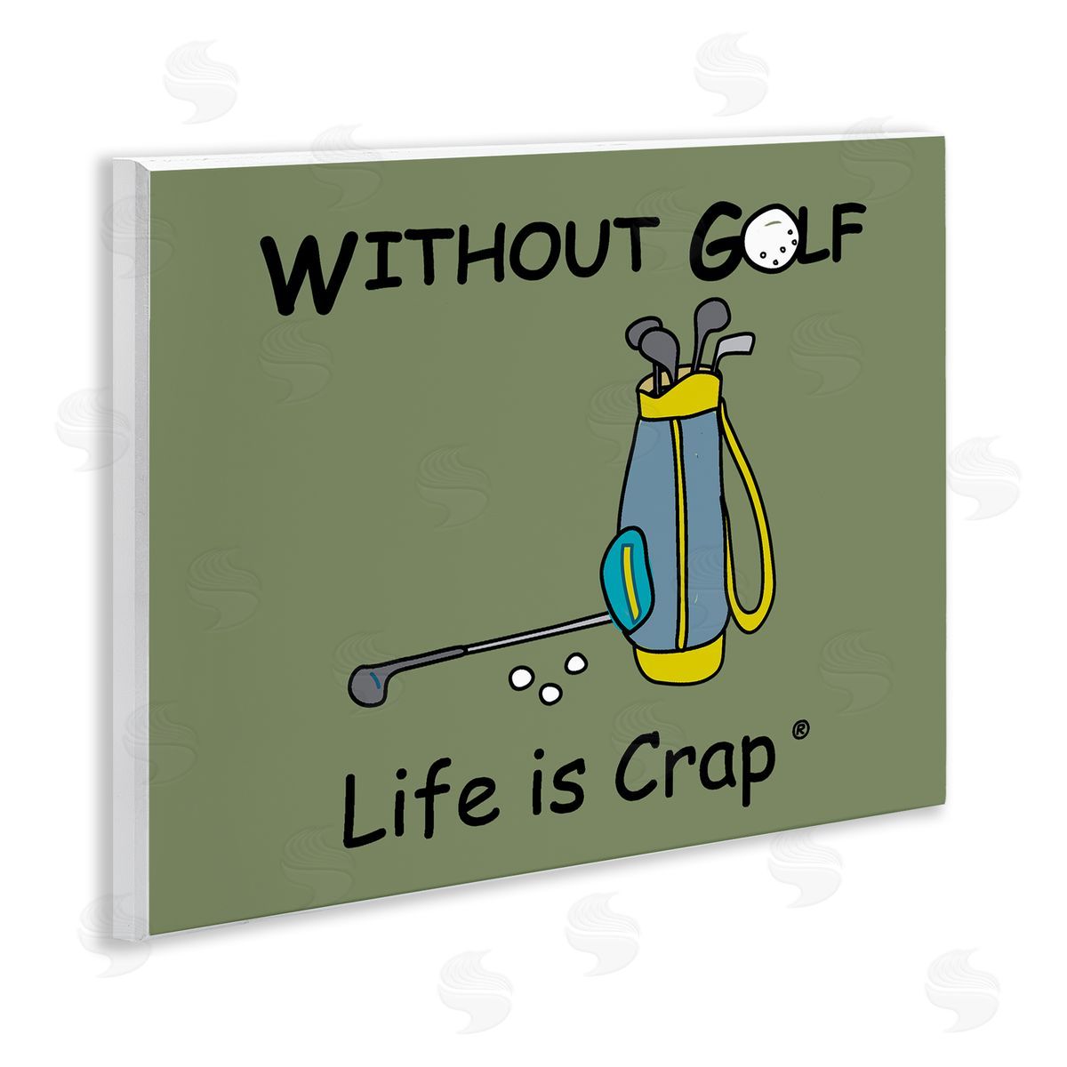 LIC Life Crap Without Golf Wooden Wall Plaque Art Print