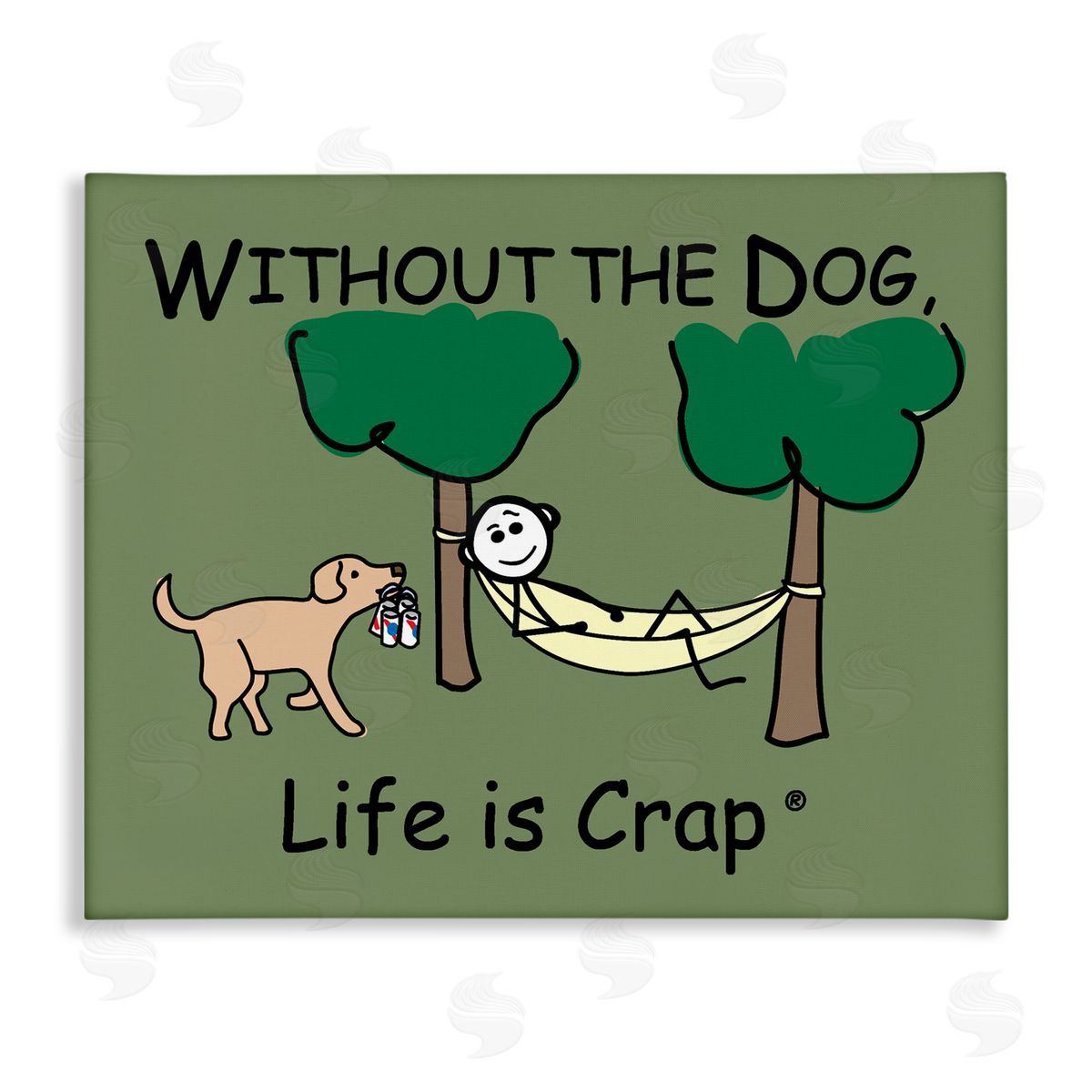 LIC Life Crap Without Dog Canvas Wall Art Print