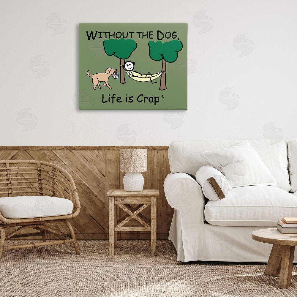 LIC Life Crap Without Dog Canvas Wall Art Print in Room