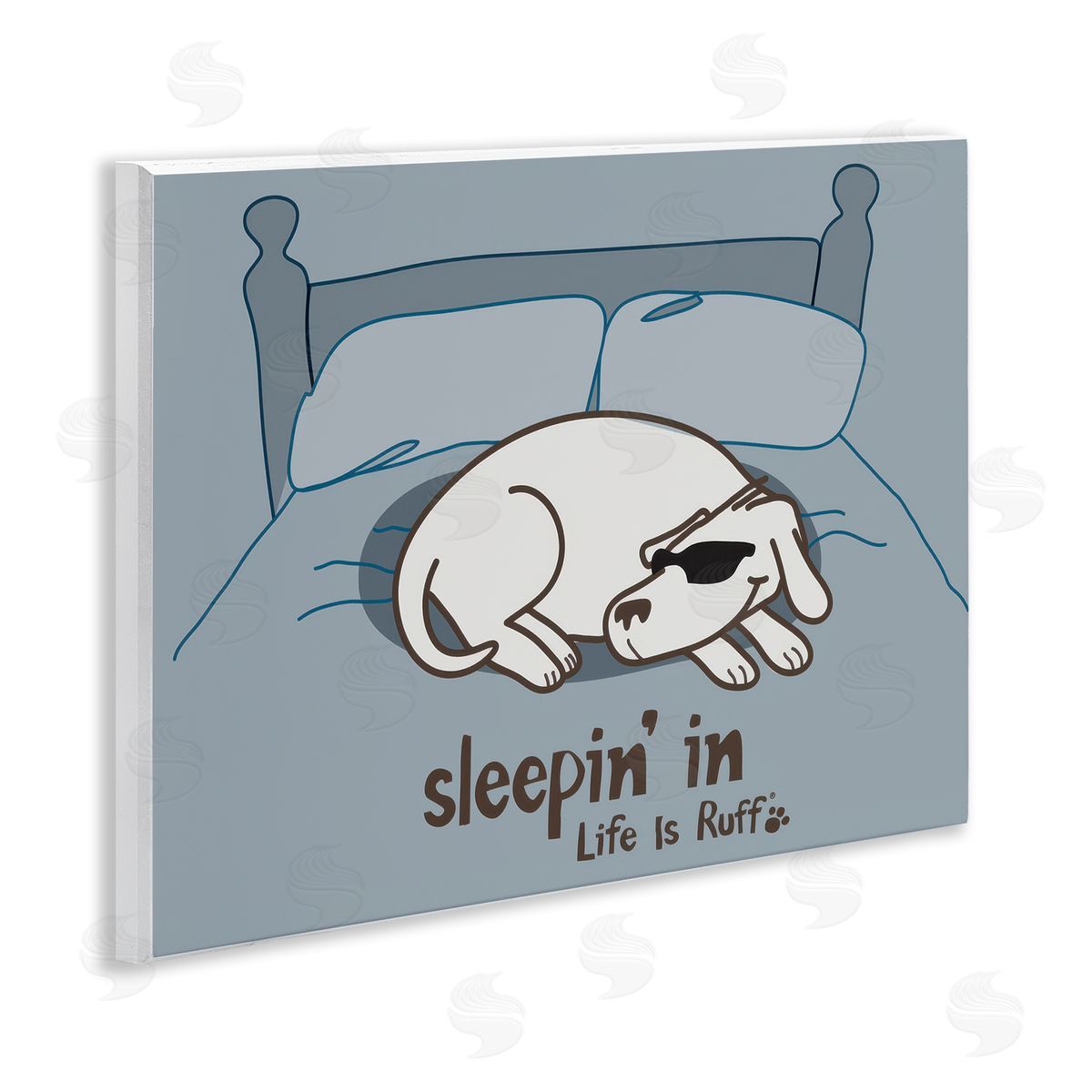 Sleeping In Dog Wood Plaque Wall Art, Home Decor by LIR