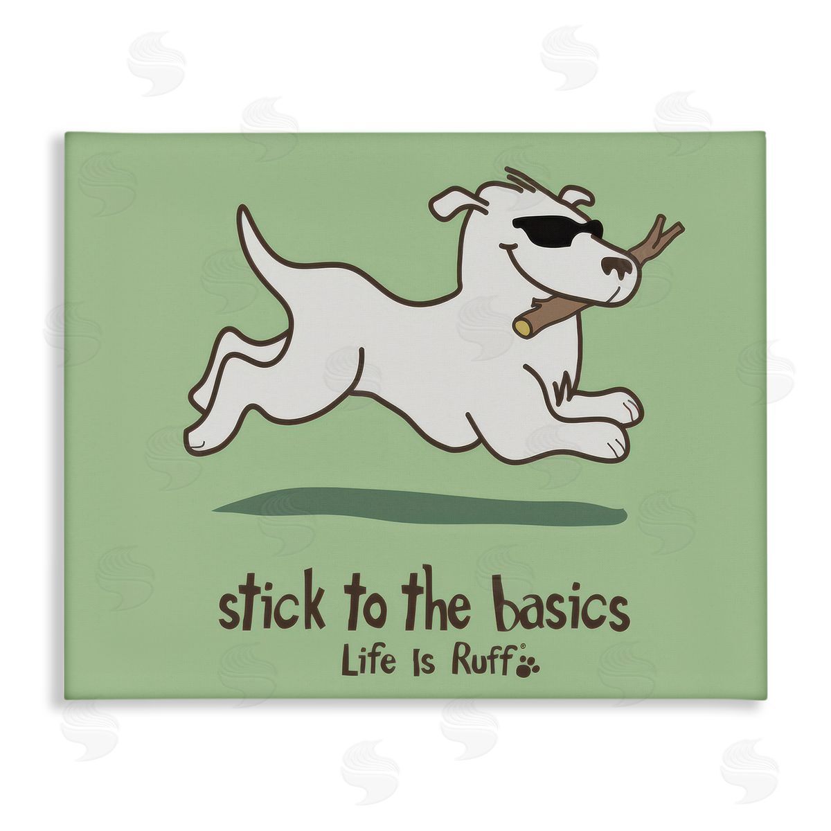 Stick To Basics Dog Canvas Wall Art, Home Decor by LIR