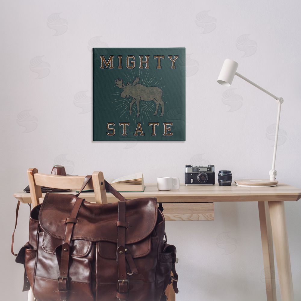 Spirit Animals/Life Is High Mighty Moose State Canvas Wall Art Print in Room