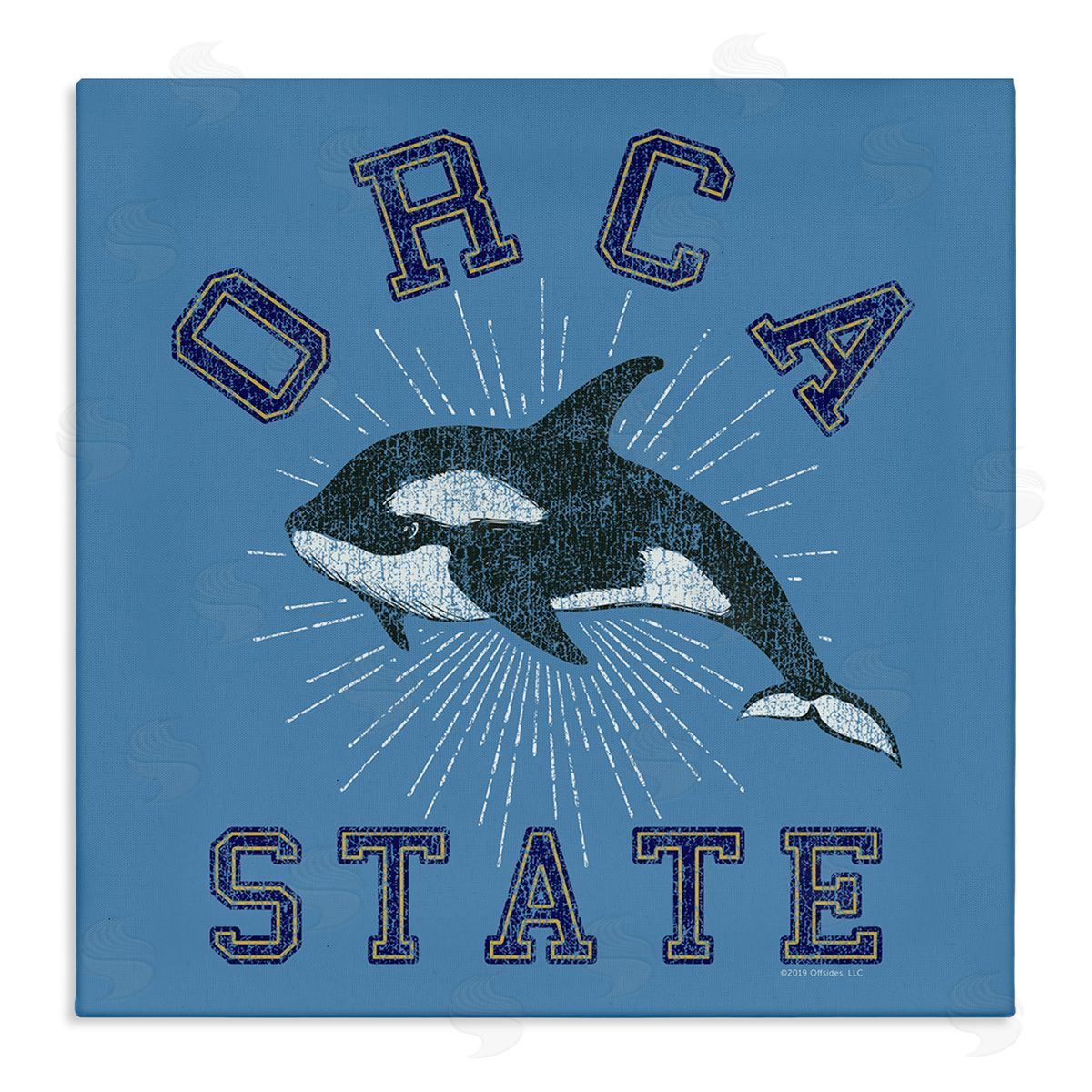 Spirit Animals/Life Is High Vintage Orca State Canvas Wall Art Print