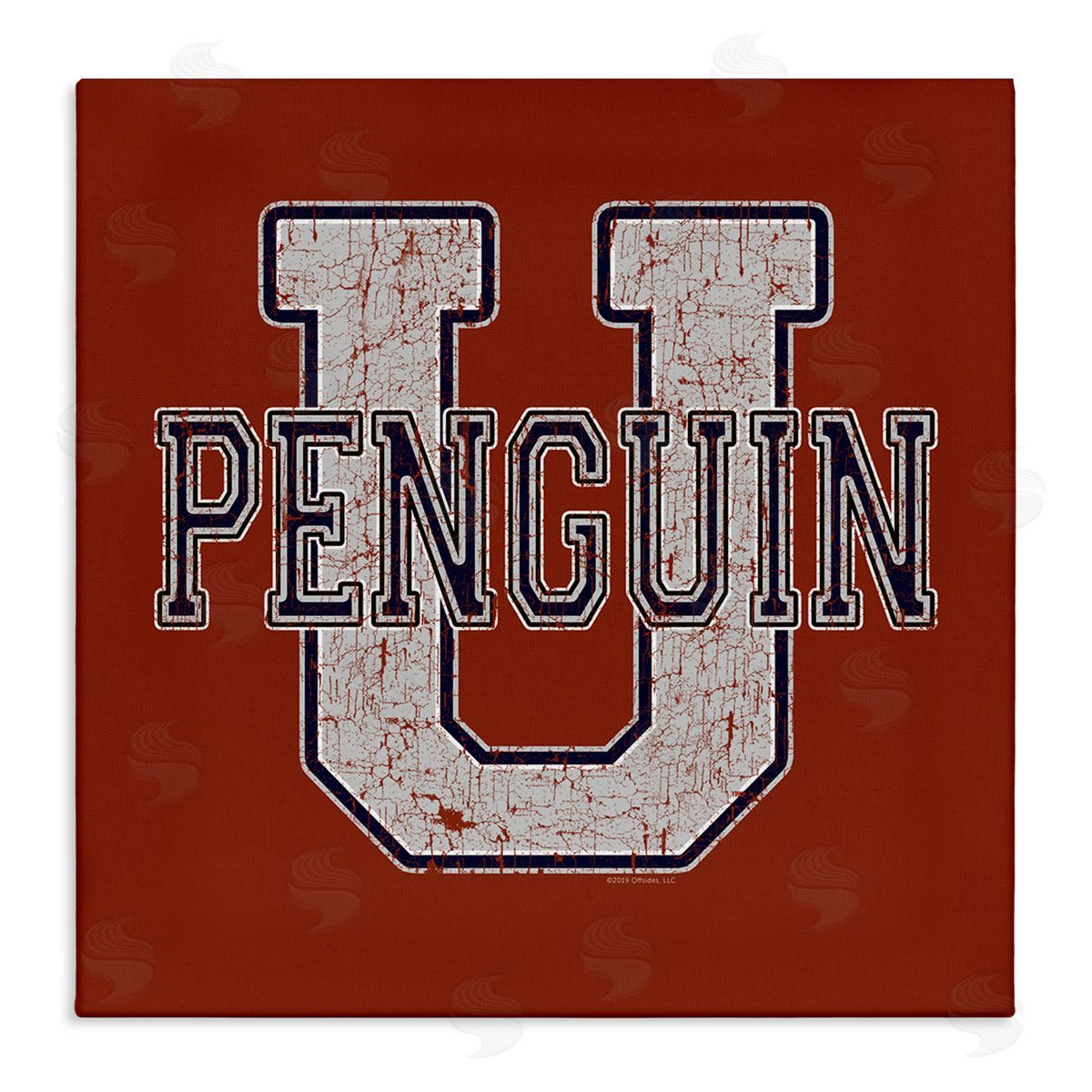 Spirit Animals/Life Is High Penguin U Varsity Canvas Wall Art Print