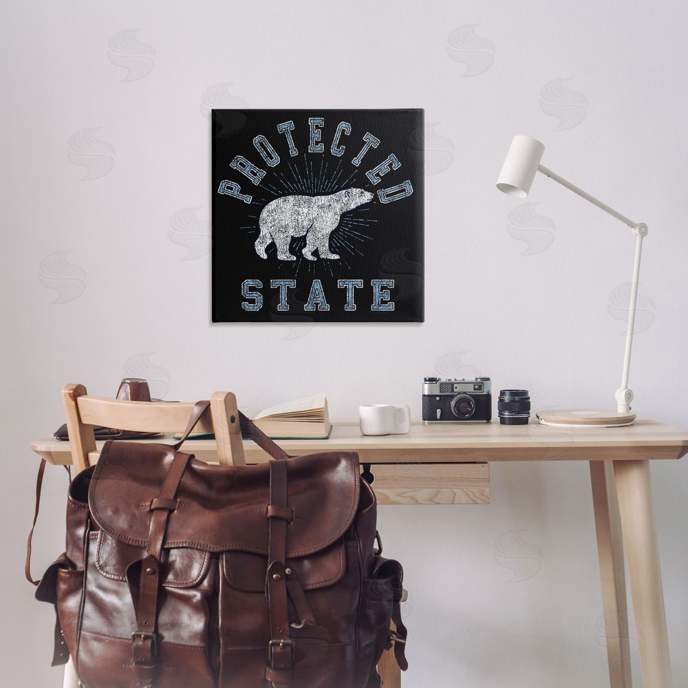 Spirit Animals/Life Is High Polar Bear Protected State Canvas Wall Art Print in Room