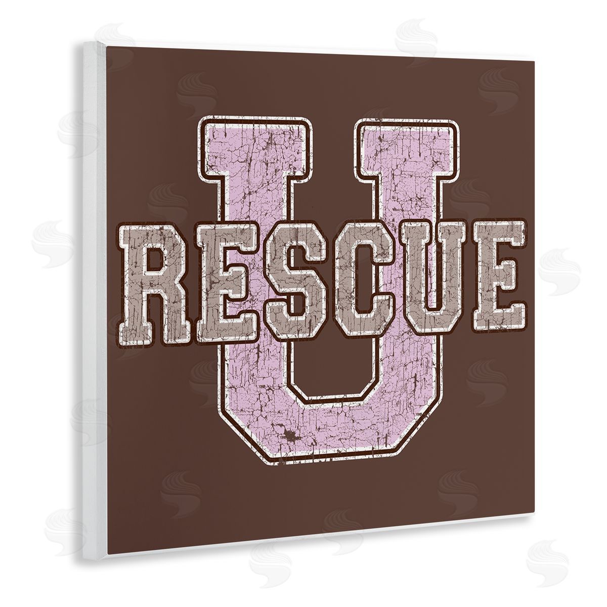 Spirit Animals/Life Is High Rescue U Vintage College Wooden Wall Plaque Art Print