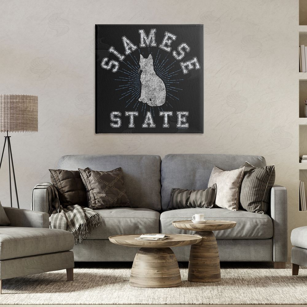 Spirit Animals/Life Is High Siamese Cat State Canvas Wall Art Print in Room