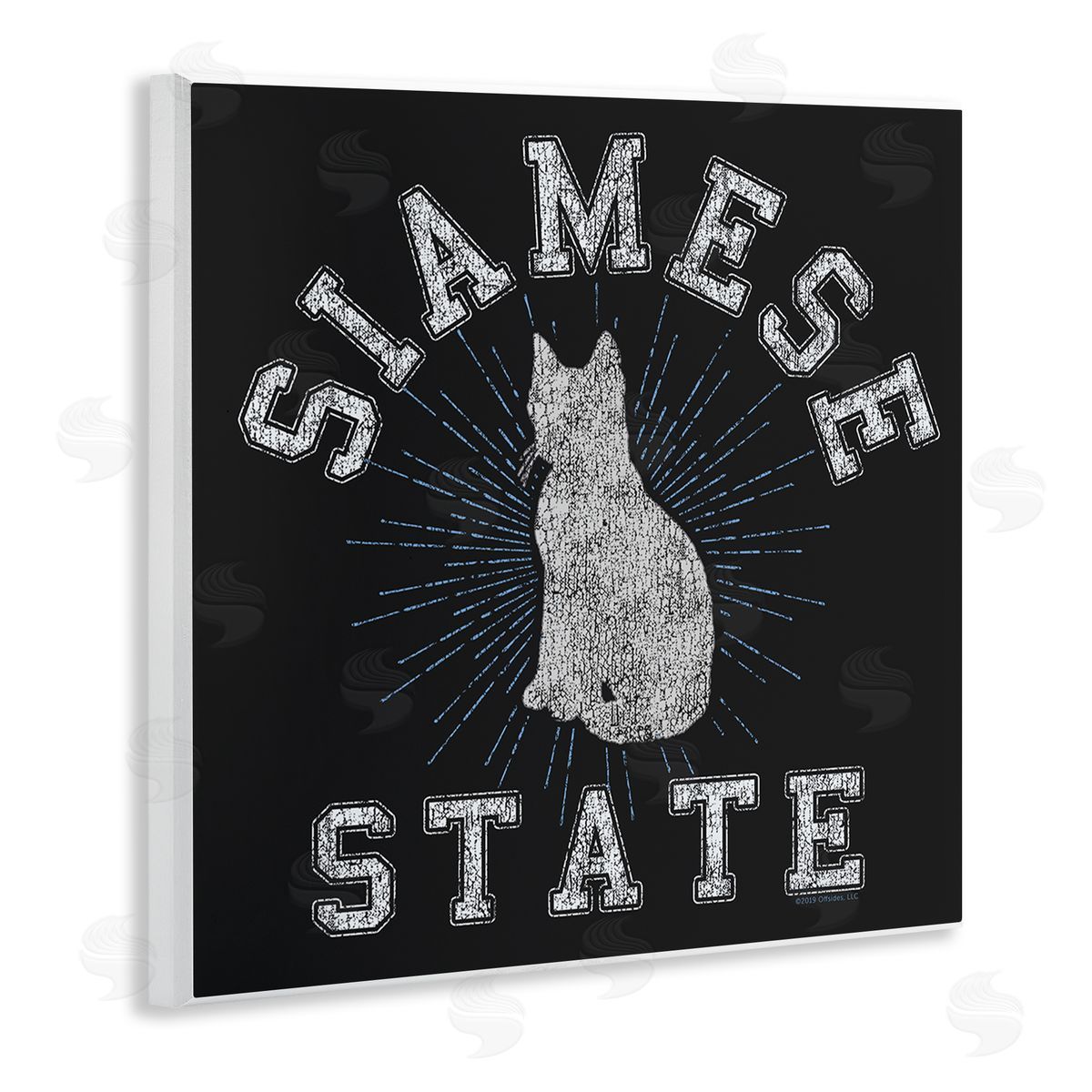 Spirit Animals/Life Is High Siamese Cat State Wooden Wall Plaque Art Print