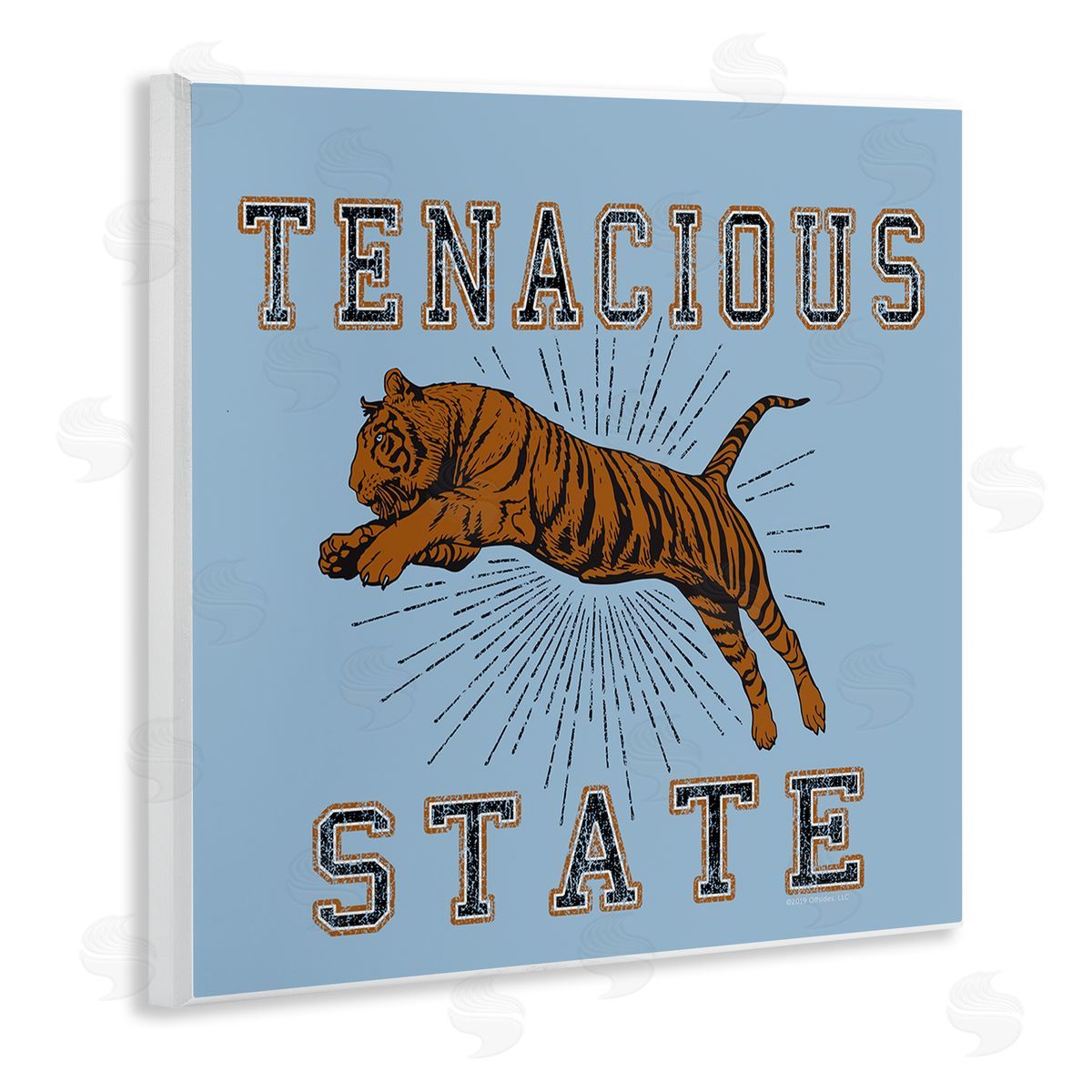 Spirit Animals/Life Is High Tenacious Tiger State Wooden Wall Plaque Art Print