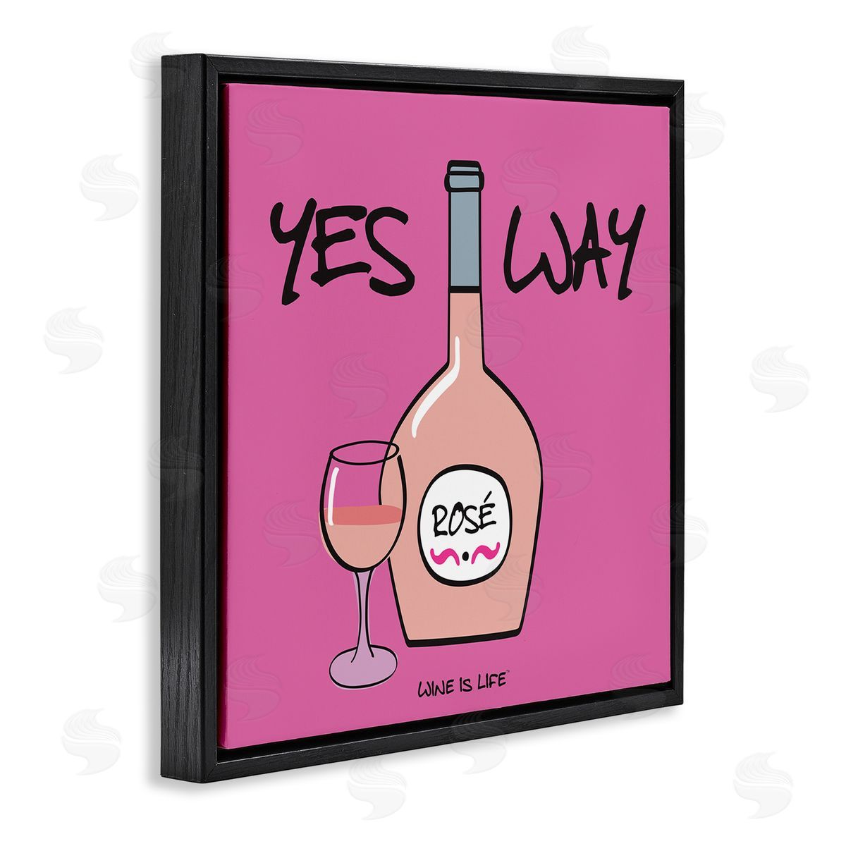 WIL Yes Way Rose Black Floating Frame Canvas Wall Art Print