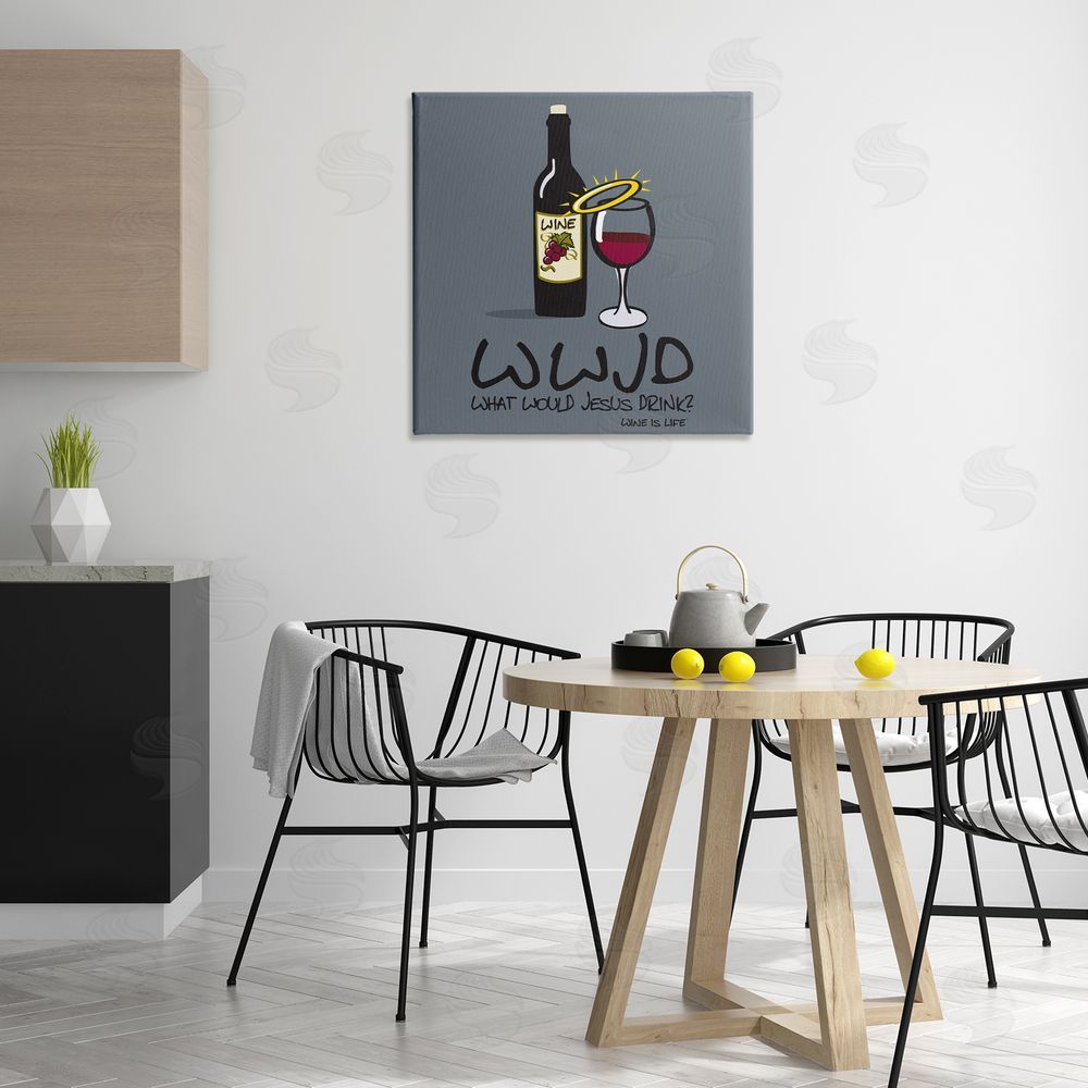 WIL What Would Jesus Drink Canvas Wall Art Print in Room