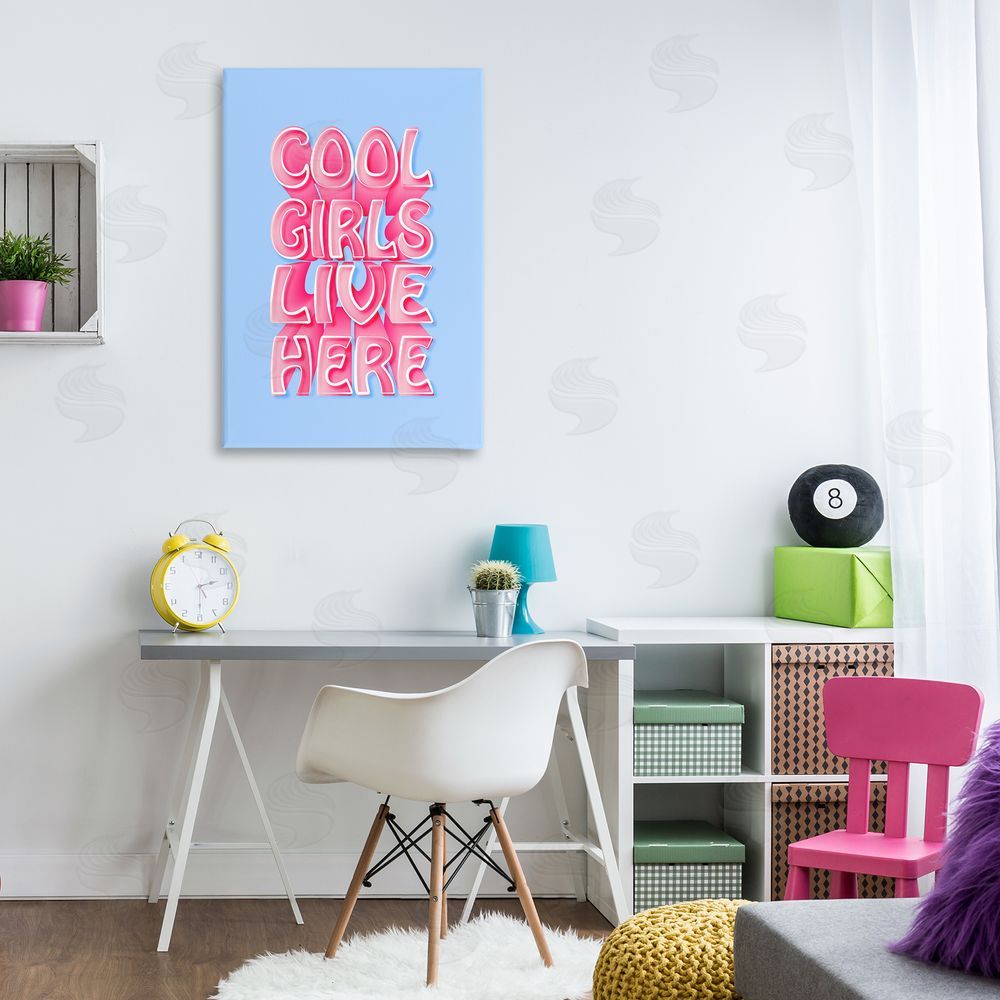 Martina Pavlova Cool Girls Live Here Canvas Wall Art Print in Room