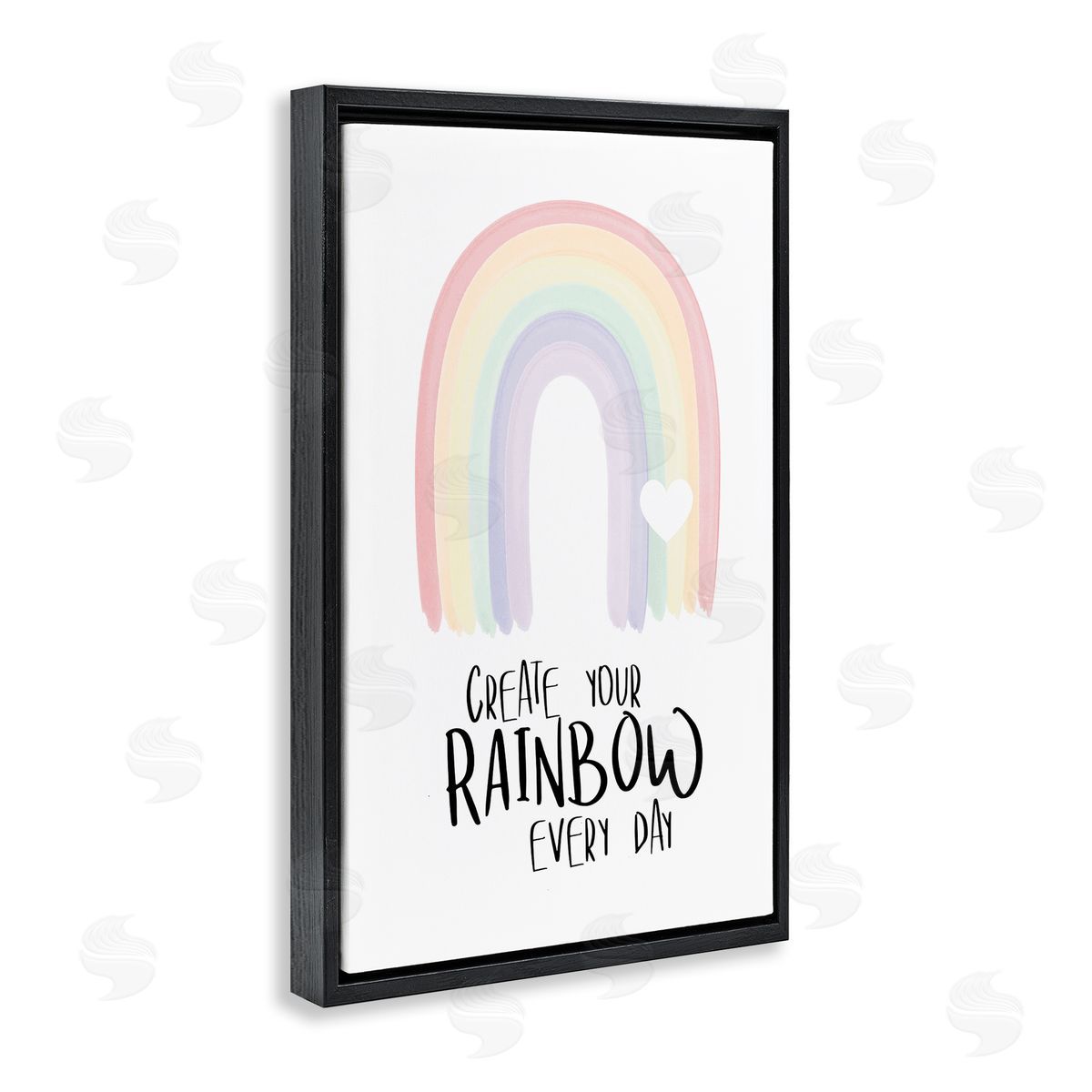 Martina Pavlova Create Your Rainbow Black Floating Frame Canvas Wall Art Print