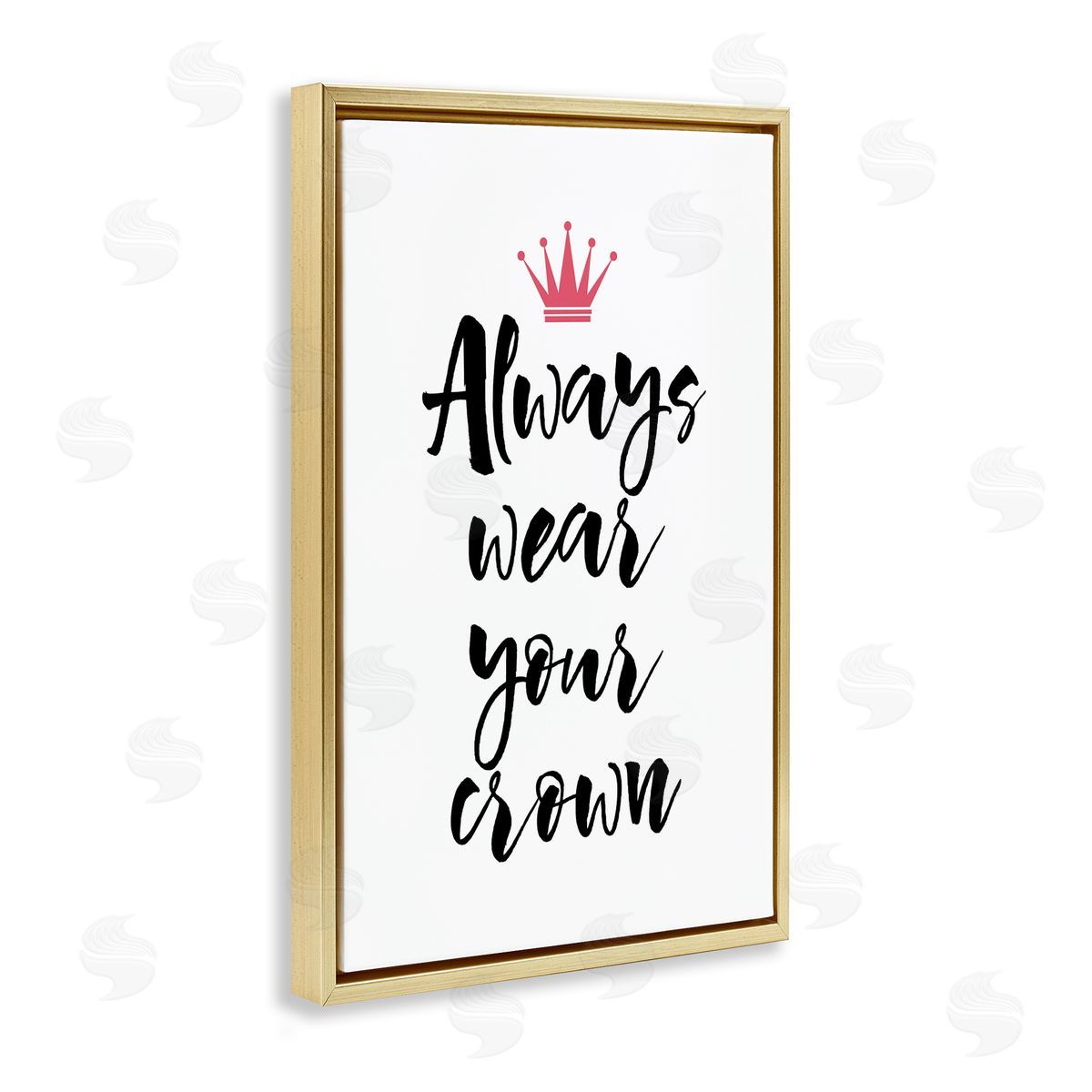 Martina Pavlova Always Wear Your Crown Gold Floating Frame Canvas Wall Art Print