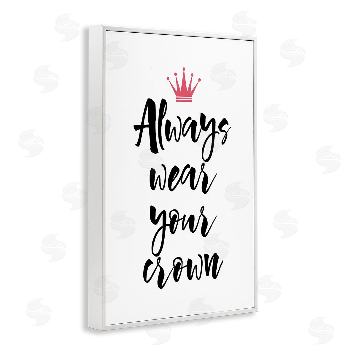 Martina Pavlova Always Wear Your Crown White Framed Giclee Wall Art Print