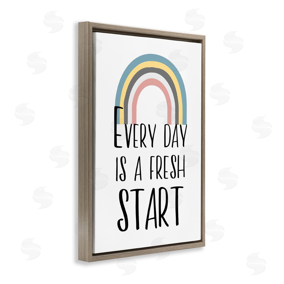 Martina Pavlova Every Day Fresh Start Brown Floating Frame Canvas Wall Art Print