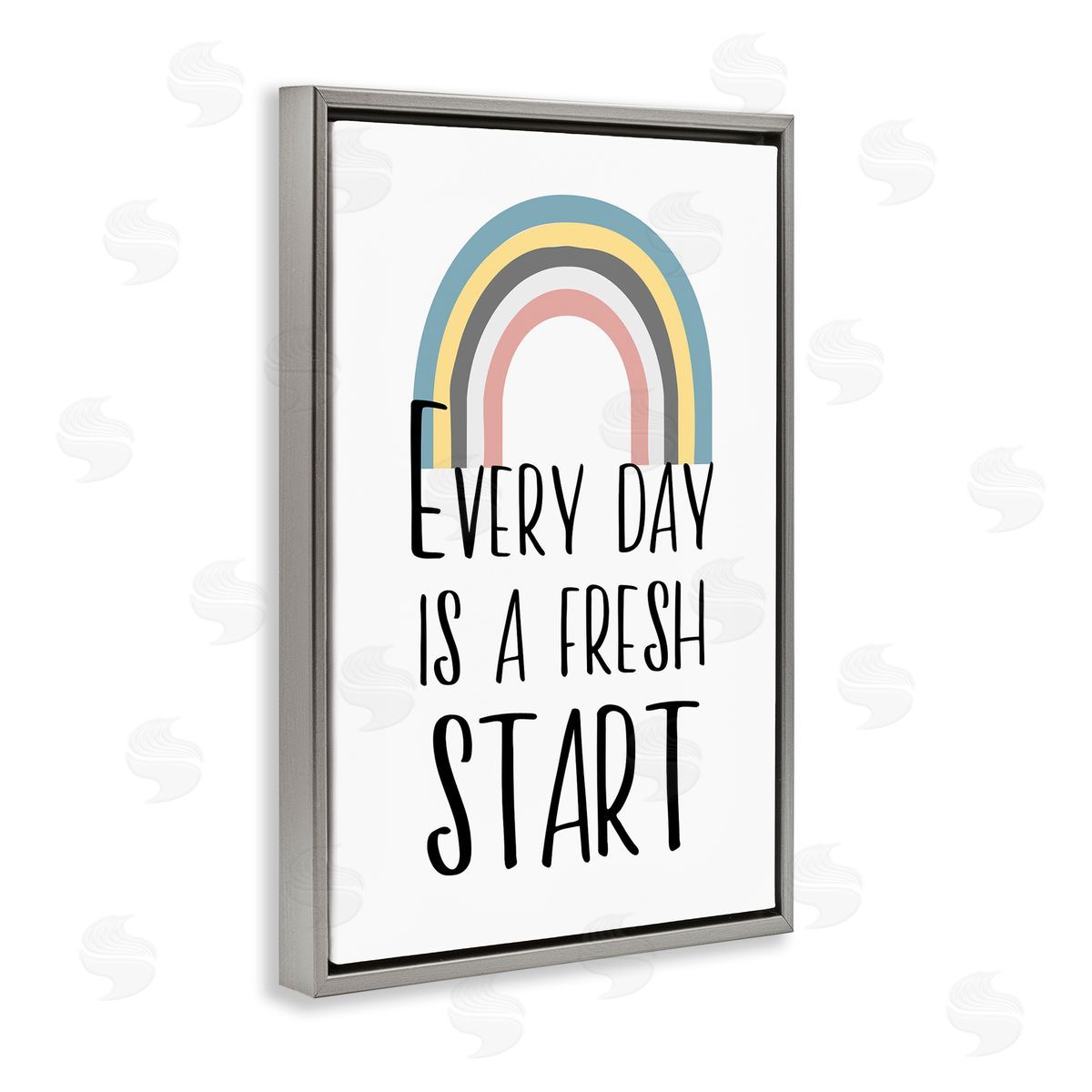 Martina Pavlova Every Day Fresh Start Gray Floating Frame Canvas Wall Art Print