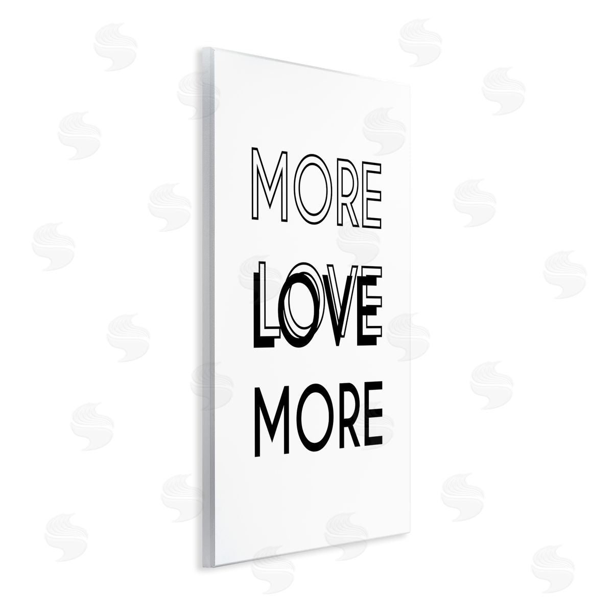 Martina Pavlova More Love Typography Wooden Wall Plaque Art Print