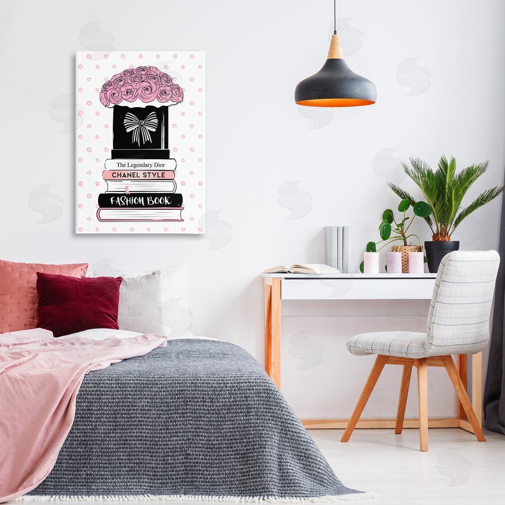 Martina Pavlova Roses & Fashion Books Canvas Wall Art Print in Room
