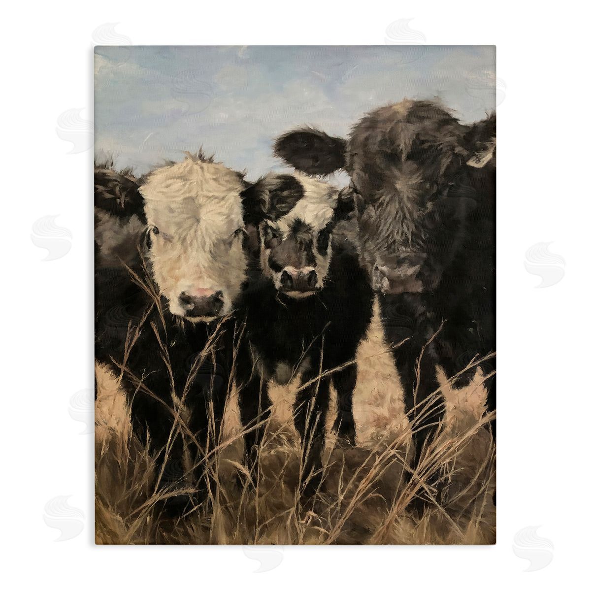 Carla D'aguanno All In Cow Family Canvas Wall Art Print