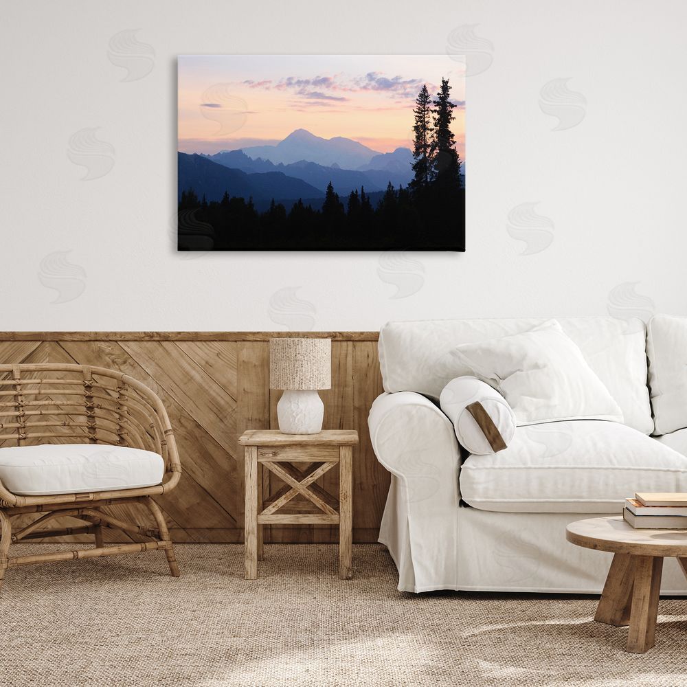 Shane Lamb Midnight On Mountain Canvas Wall Art Print in Room