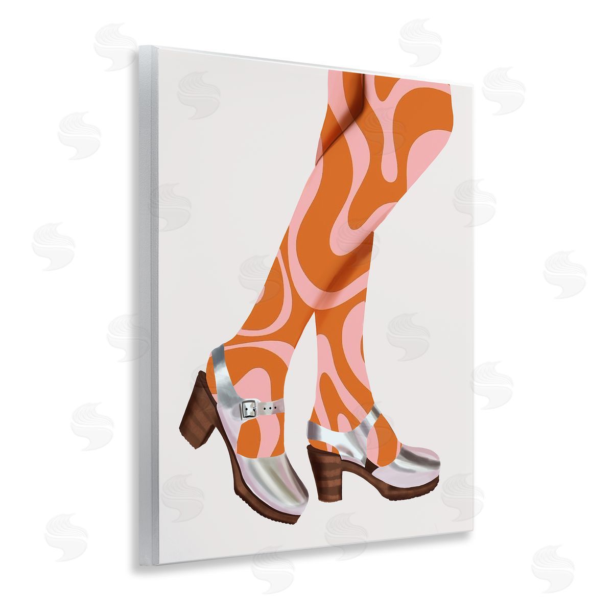Saba Rauf Groovy Fashion Legs Wooden Wall Plaque Art Print