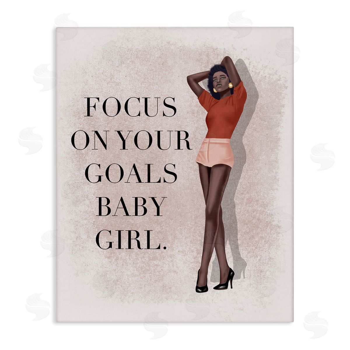 Saba Rauf Focus On Goals Girl Canvas Wall Art Print