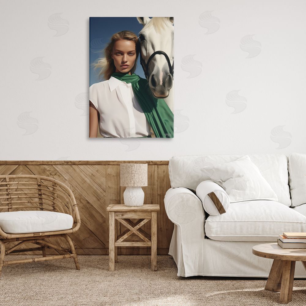 RB Horse & Girl Friendship Canvas Wall Art Print in Room