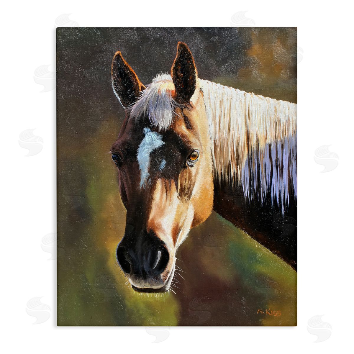 Andrew Kiss Brown Horse Portrait Canvas Wall Art Print