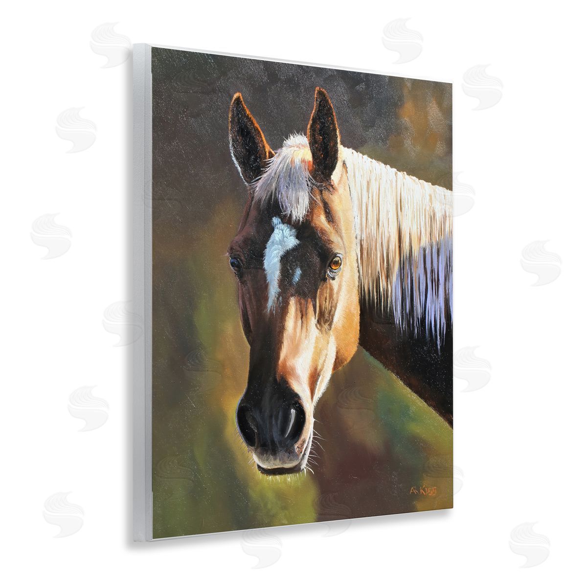 Andrew Kiss Brown Horse Portrait Wooden Wall Plaque Art Print