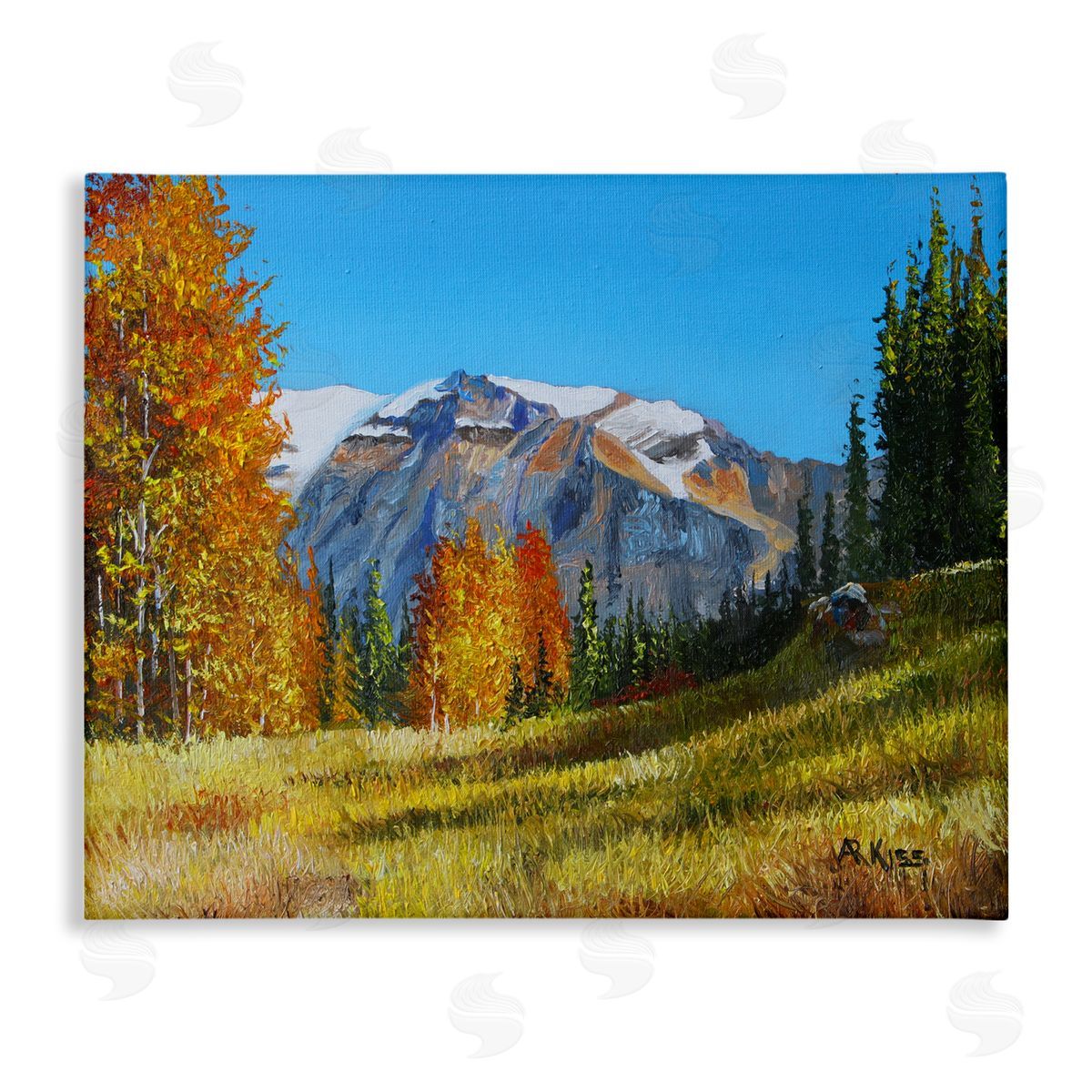 Andrew Kiss Autumnal Mountain Valley Canvas Wall Art Print