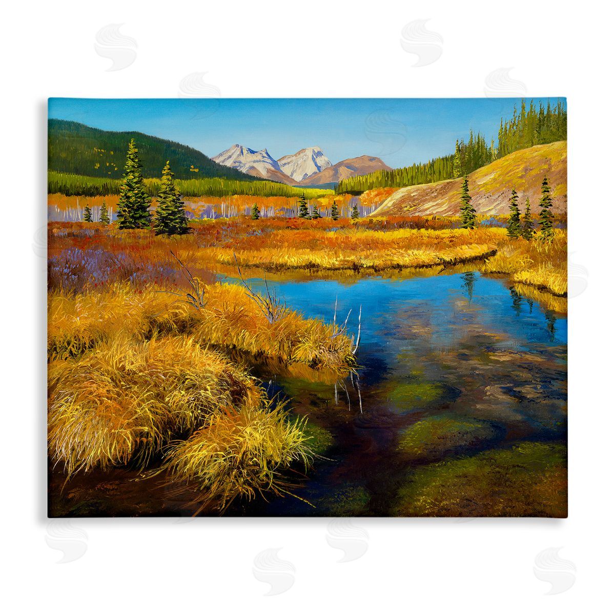 Andrew Kiss Lush Pond Landscape Canvas Wall Art Print