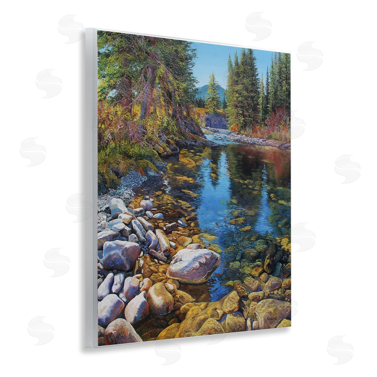Andrew Kiss Etherington Creek View Wooden Wall Plaque Art Print