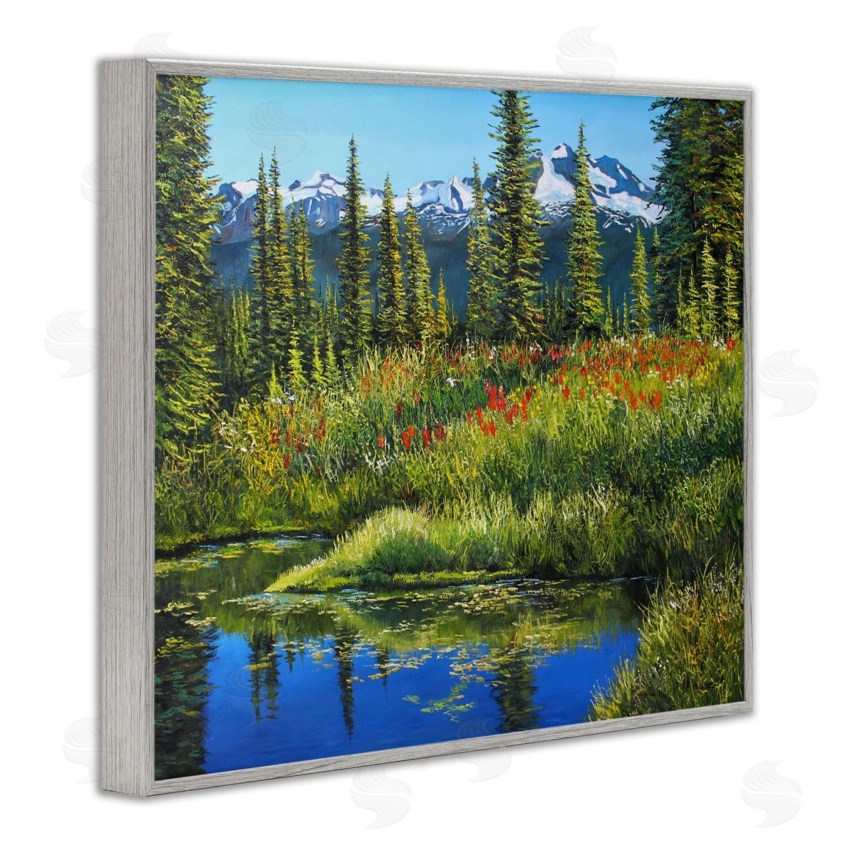 Andrew Kiss High Country Summer Gray Framed Giclee Wall Art Print