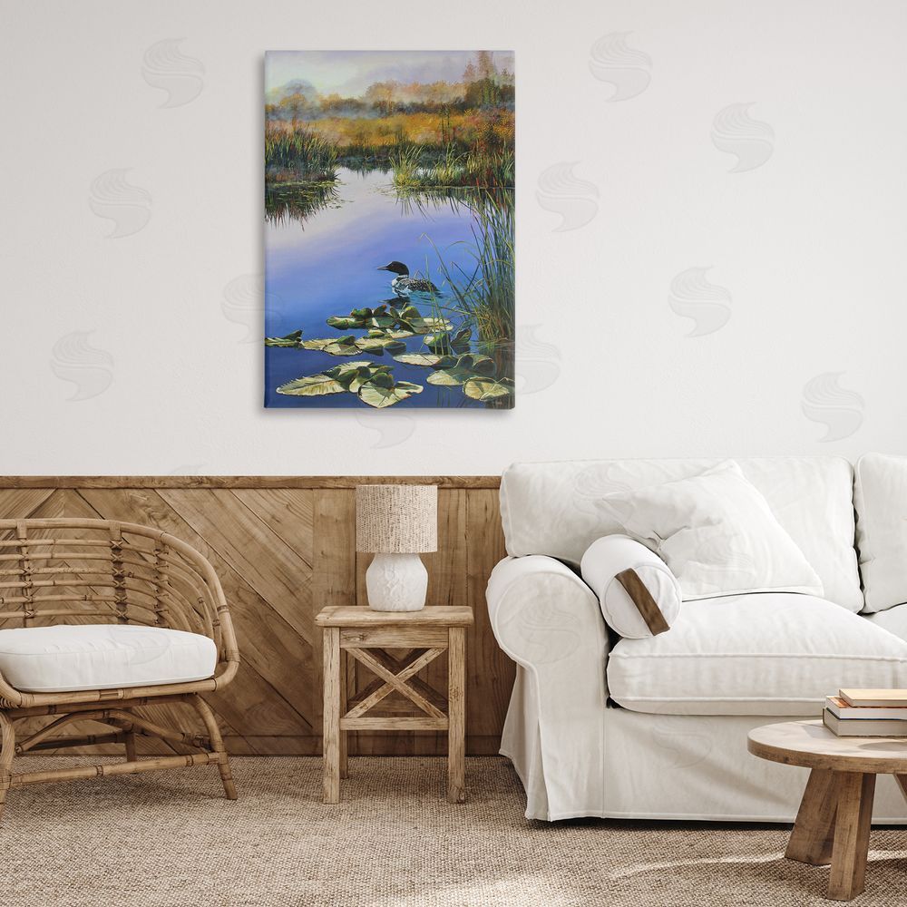 Andrew Kiss Duck's Morning Solitude Canvas Wall Art Print in Room