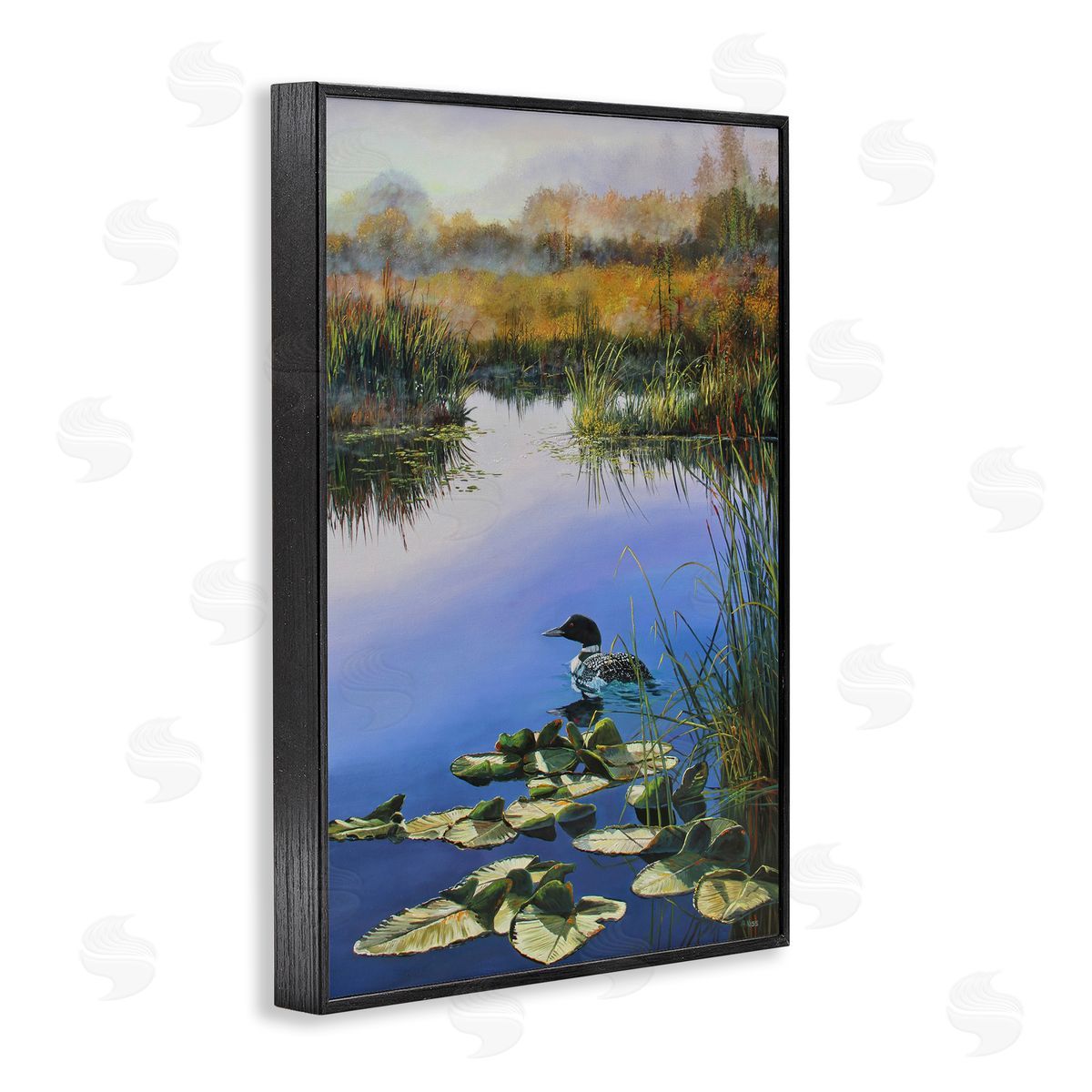 Andrew Kiss Duck's Morning Solitude Black Framed Giclee Wall Art Print