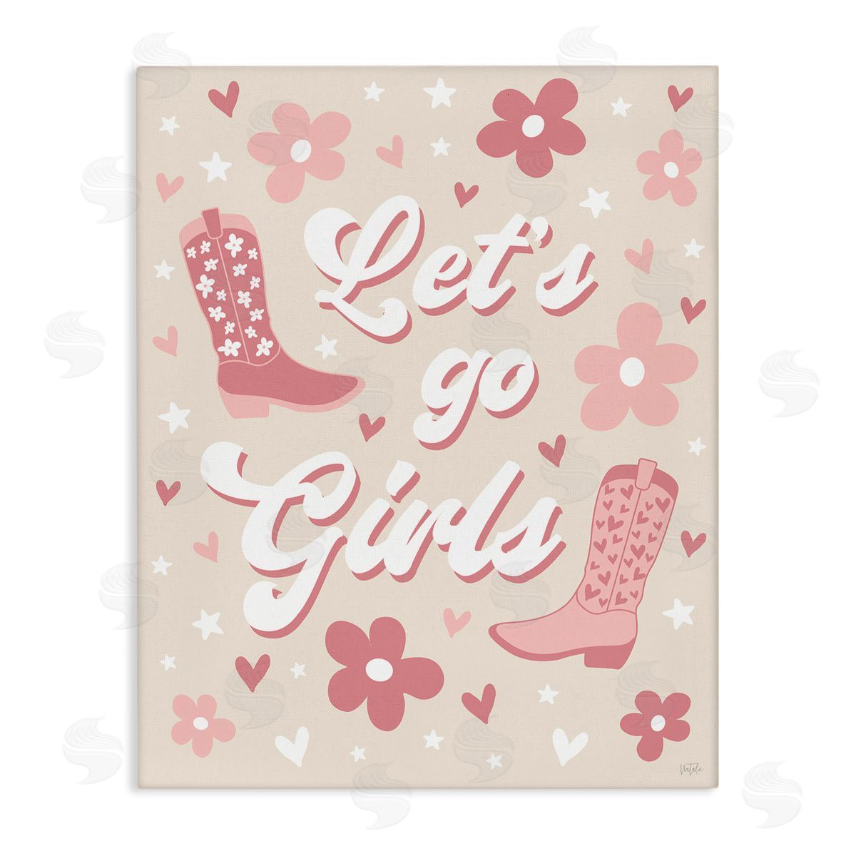 Natalie Carpentieri Groovy Let's Go Girls Canvas Wall Art Print