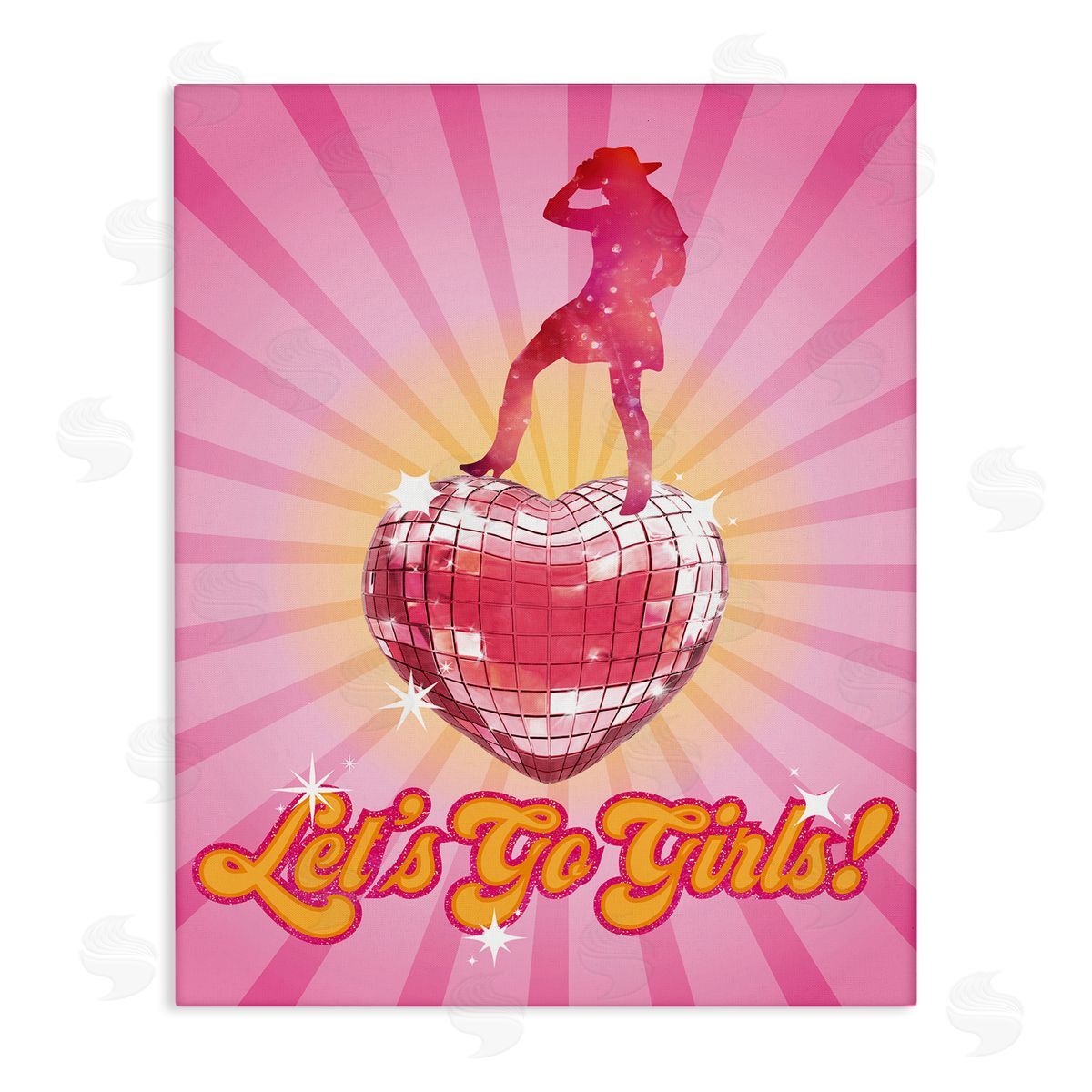 Susan Arnot Let's Go Girls Disco Canvas Wall Art Print