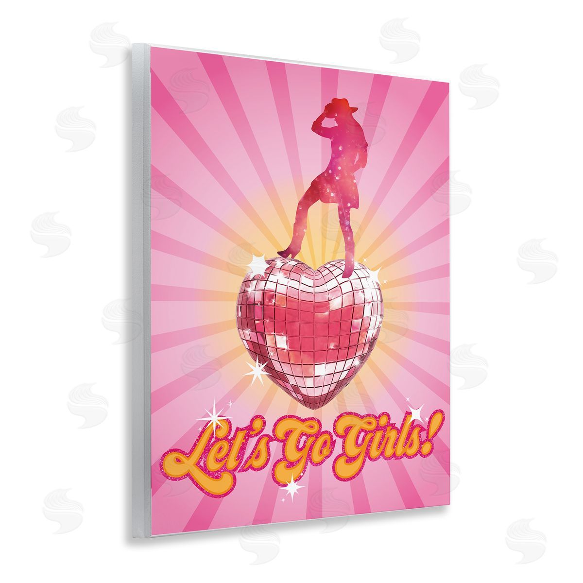 Susan Arnot Let's Go Girls Disco Wooden Wall Plaque Art Print