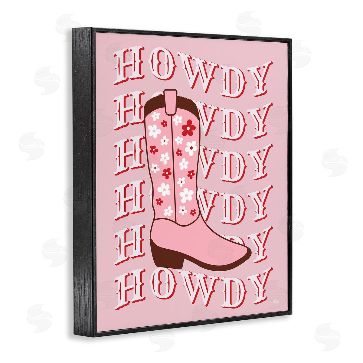 Natalie Carpentieri Howdy Pastel Cowgirl Boot Black Framed Giclee Wall Art Print